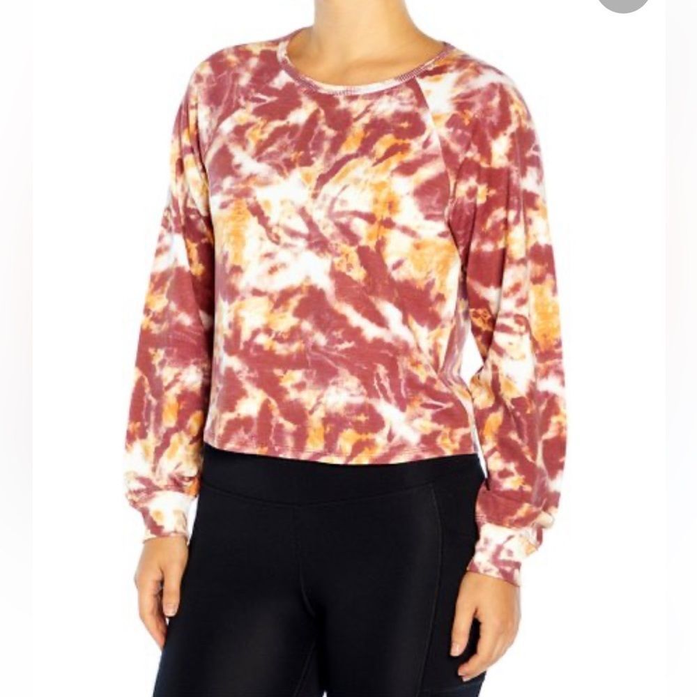 •WILDFOX•NWT DRY ROSE & APRICOT TAN WASHED TIE DYE PULLOVER SIZE SMALL